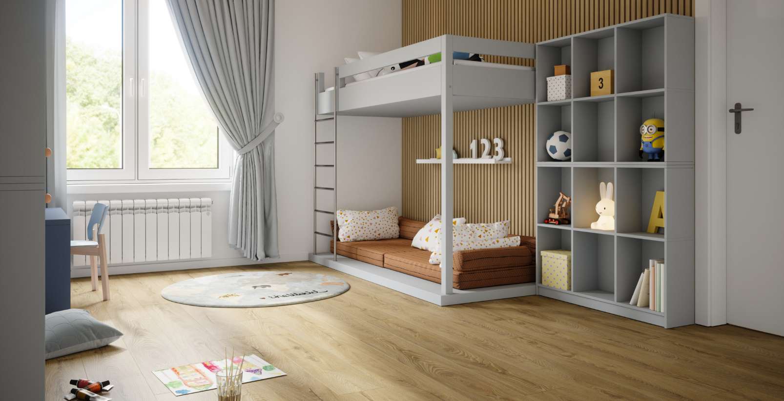 Inca Carpenter Oak, CM, 12 mm, Standard Plank - Room Scene